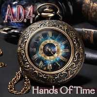 Track art for A.D. 4's single 'HANDS OF TIME' (released 2024)